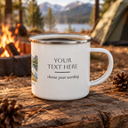 Personalised Lake District Enamel Camping Mug, 12oz
