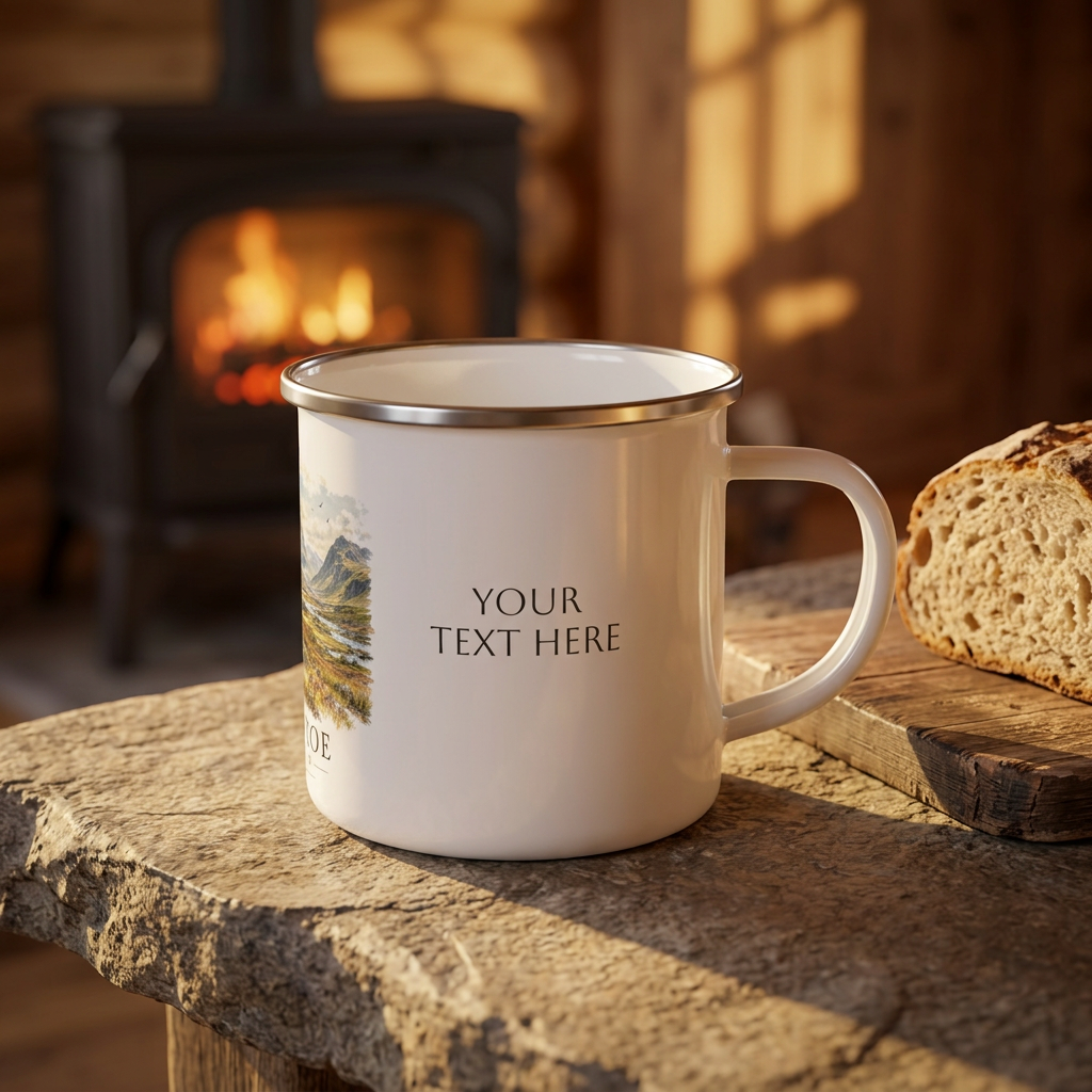 Personalised Glencoe Enamel Camping Mug, 12oz