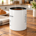 Personalised Name, Year & Quote Mug – Two-Tone Ceramic