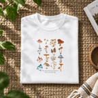 Mushroom T-Shirt – Vintage Botanical Fungi Print - #AlleyCrafters