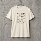Mushroom T-Shirt – Vintage Botanical Fungi Print - #AlleyCrafters