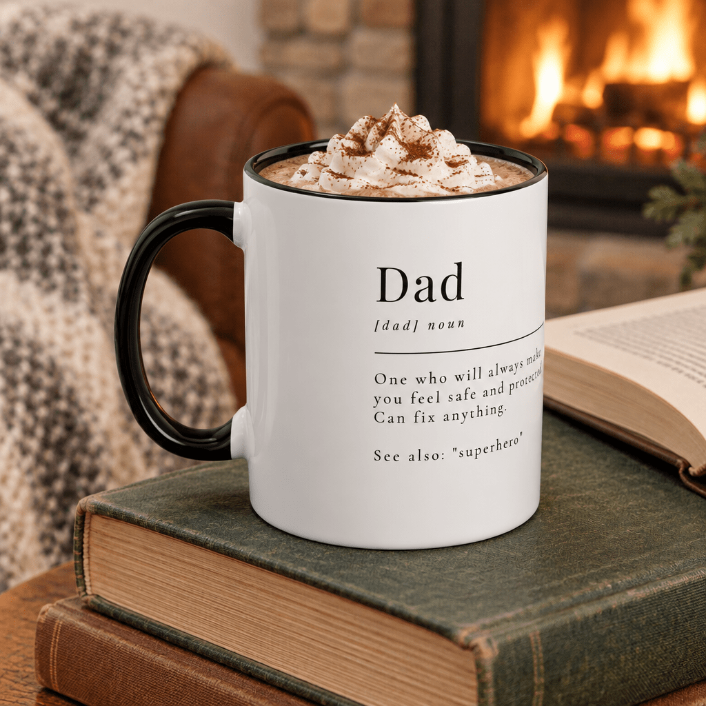 Personalised Dad Photo Mug – Dad Definition Gift - #AlleyCrafters