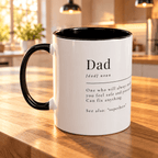 Personalised Dad Photo Mug – Dad Definition Gift - #AlleyCrafters