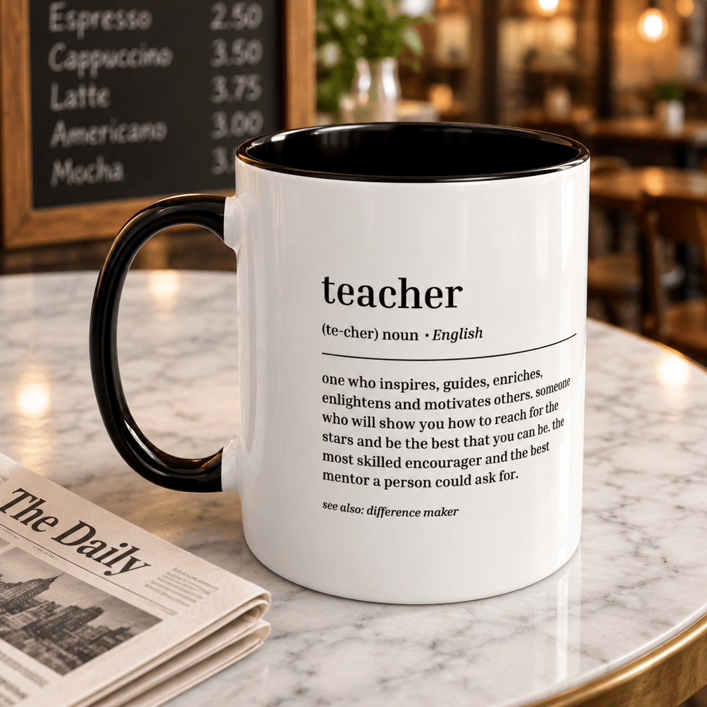 Teacher Definition Mug – Two-Tone Thank You Teacher Gift - #AlleyCrafters