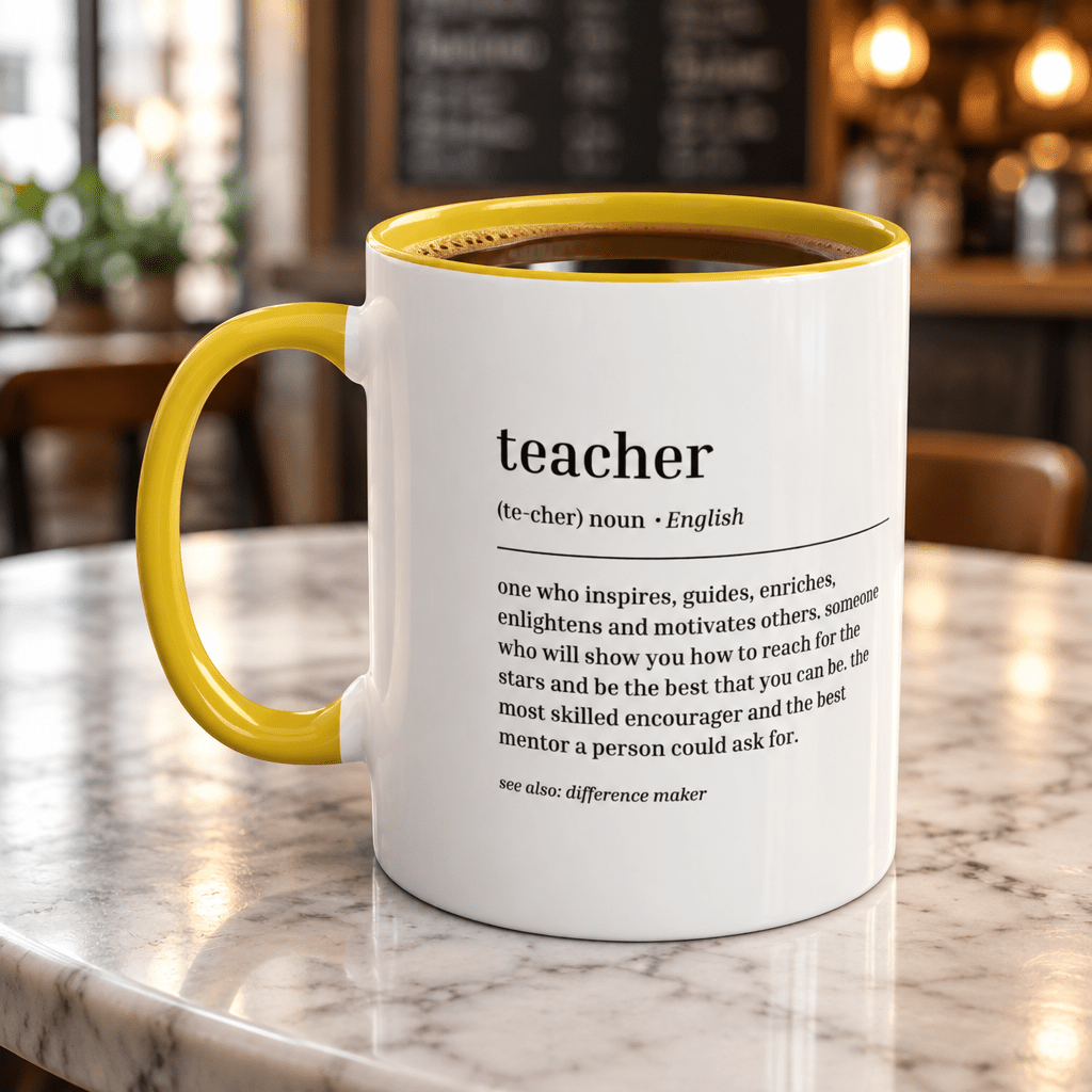 Teacher Definition Mug – Two-Tone Thank You Teacher Gift - #AlleyCrafters