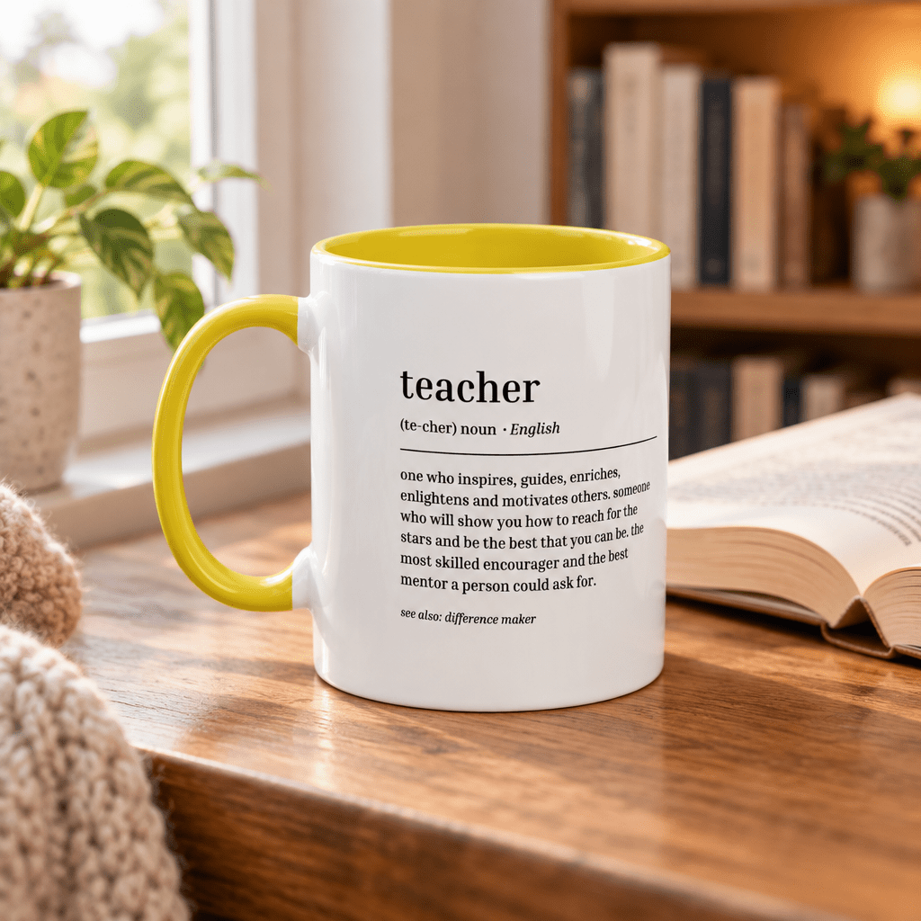 Teacher Definition Mug – Two-Tone Thank You Teacher Gift - #AlleyCrafters