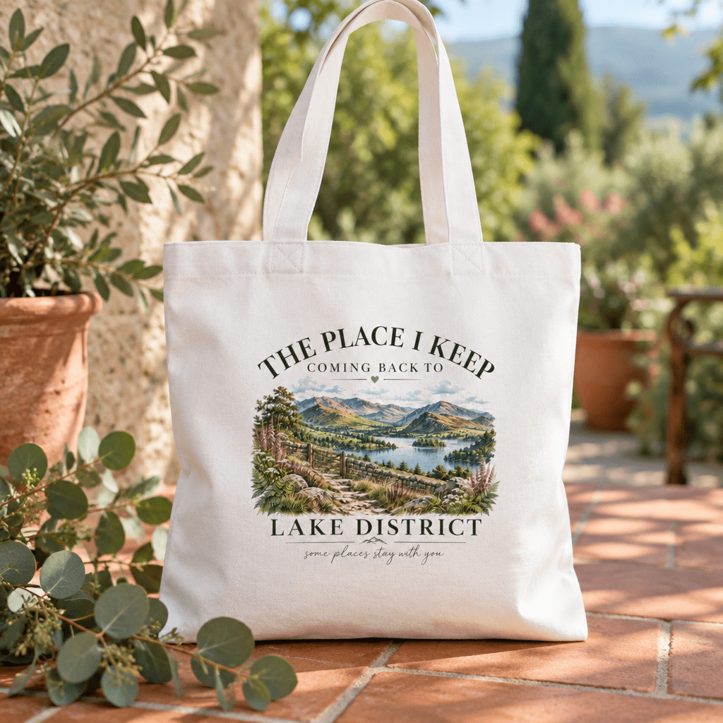 The Place I Keep Coming Back To Lake District Scenic Cotton Tote - #AlleyCrafters