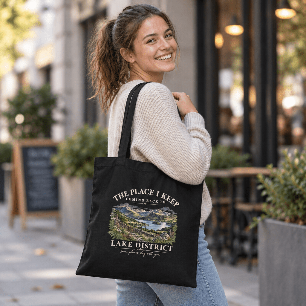 The Place I Keep Coming Back To Lake District Scenic Cotton Tote - #AlleyCrafters
