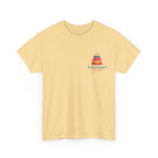 Light yellow T-shirt with birthday cake graphic and 'Birthday Mum' text