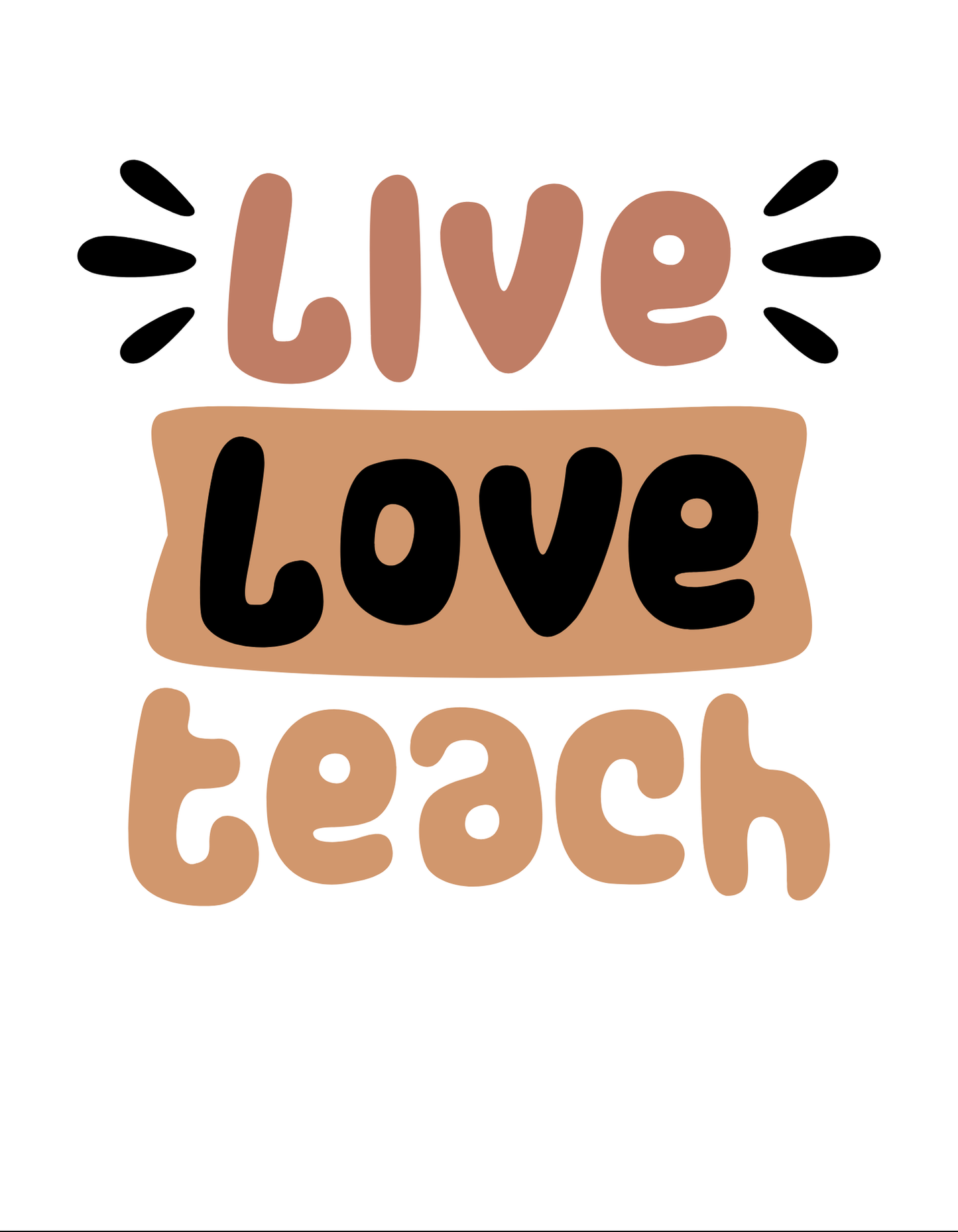 Teacher Mug Gift | Live Love Teach & Teach Love Inspire | Dual Design Coffee Cup