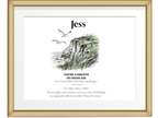 Personalised Coastal Name Art Framed Canvas Print with Quote - AlleyCrafters