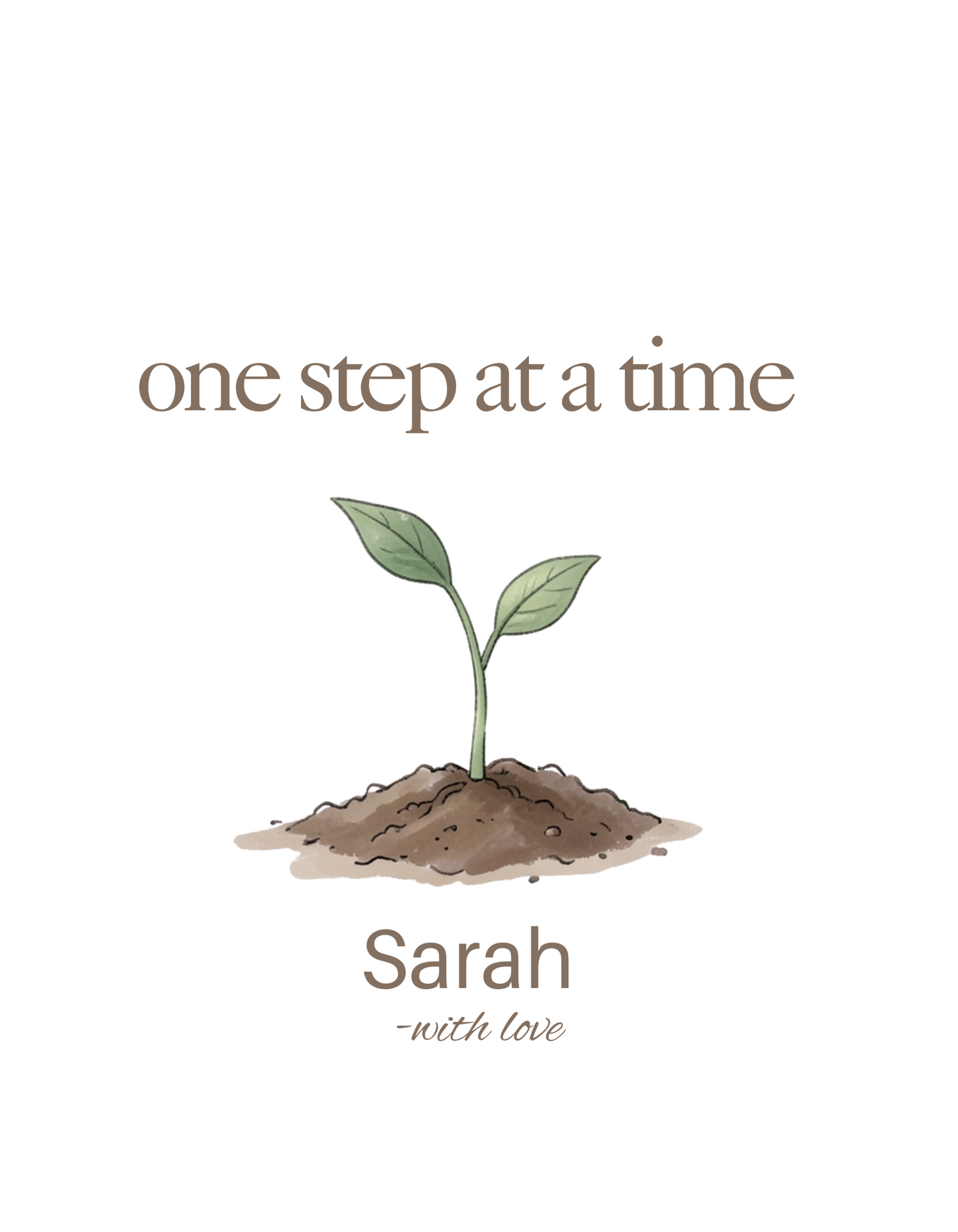 Growth Mindset Sweatshirt – “One Step at a Time” Plant Crewneck