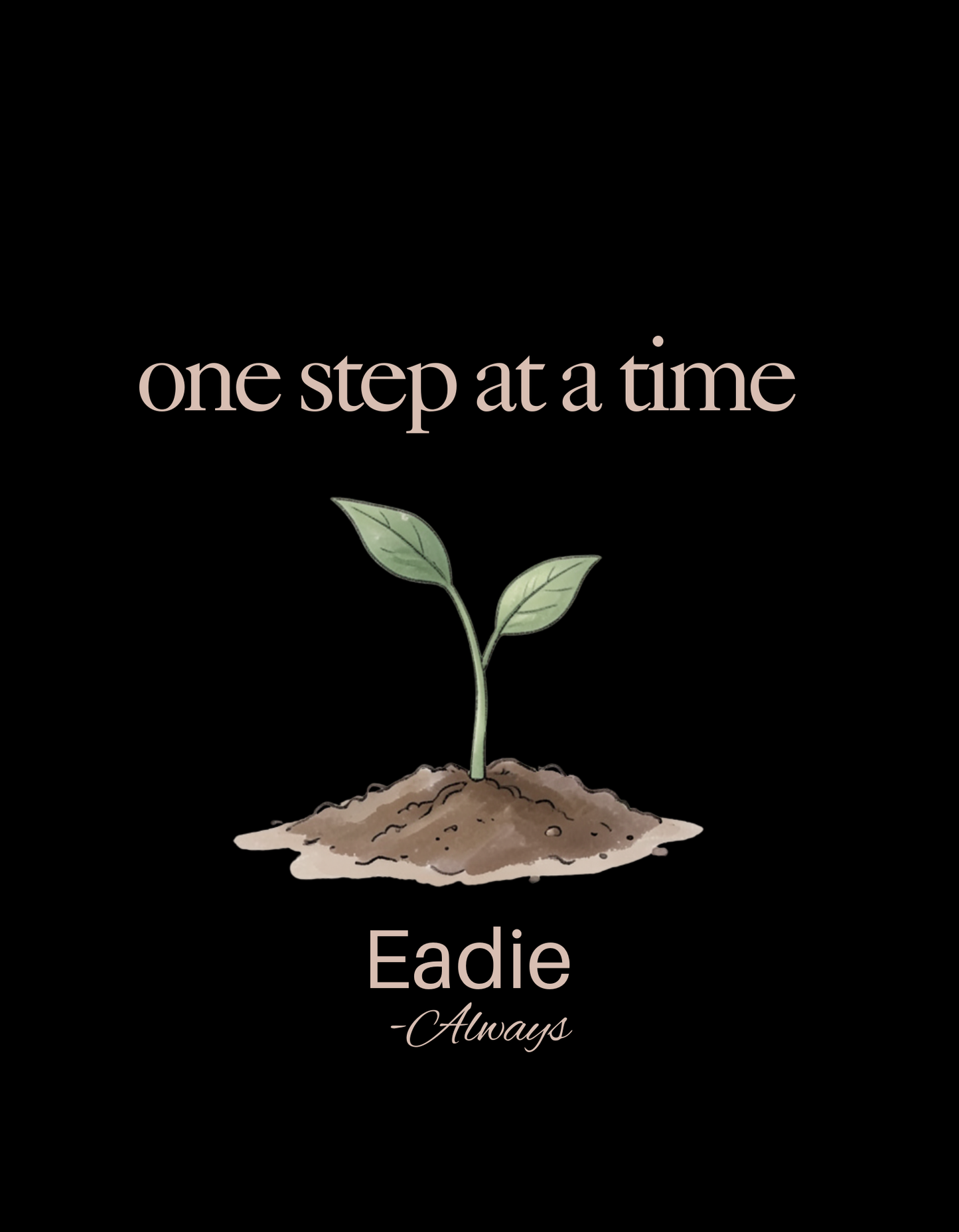 Growth Mindset Sweatshirt – “One Step at a Time” Plant Crewneck