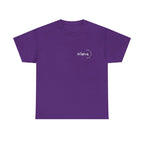 Purple Mama T-shirt with small 'mama' logo on chest, crew neck, short sleeves