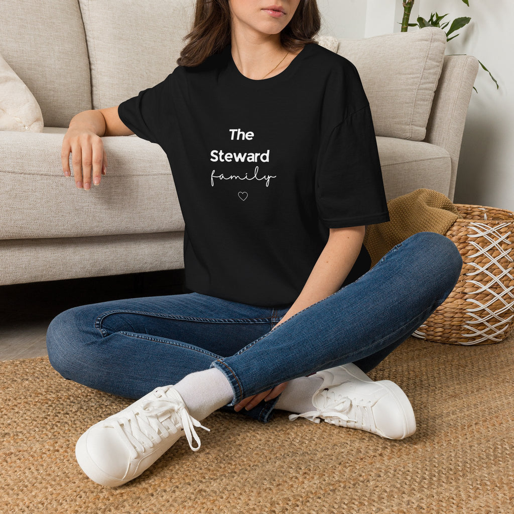 Family T-Shirt | Personalised Script Tee | Custom Last Name Gift