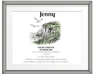 Personalised Coastal Name Art Framed Canvas Print with Quote - AlleyCrafters