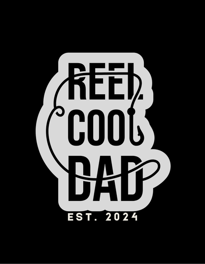 Reel, Cool, Dad Coffee Mug Graphic T-Shirt — Funny Dad Tee
