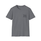 Unisex gray T-shirt with centered 'Reduce Reuse Recycle' logo print