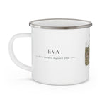Whitby Enamel Camping Mug — Coastal Cottage Vintage Travel Illustration