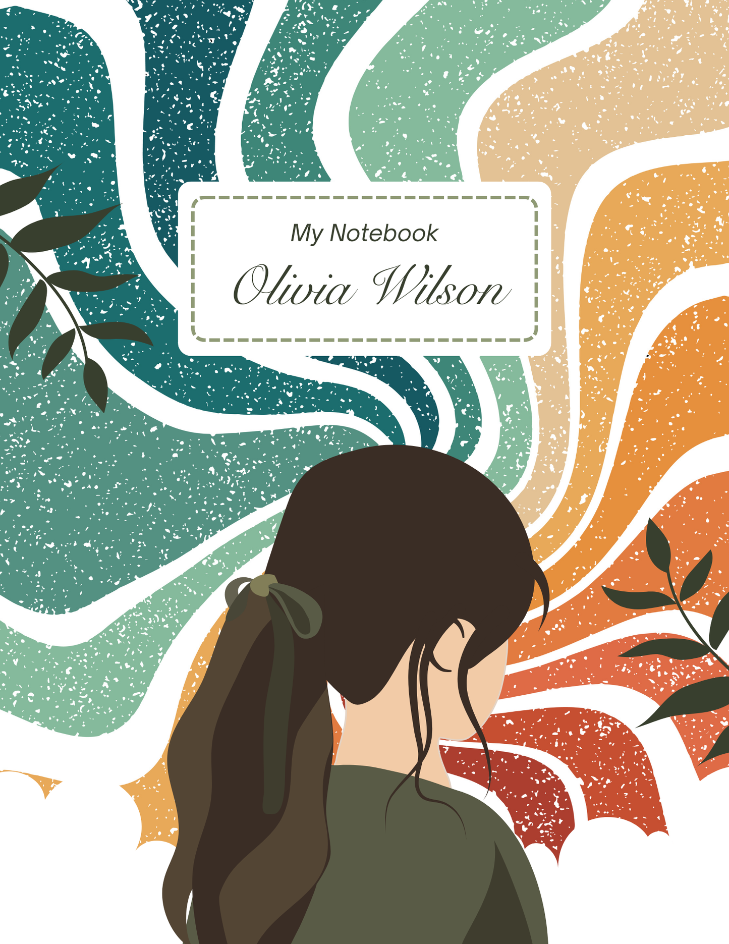 Retro Woman A5 Spiral Notebook — Personalised 'My Notebook' Journal