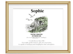 Personalised Coastal Name Art Framed Canvas Print with Quote - AlleyCrafters
