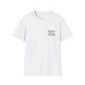 Unisex white T-shirt with centered 'Reduce Reuse Recycle' logo print