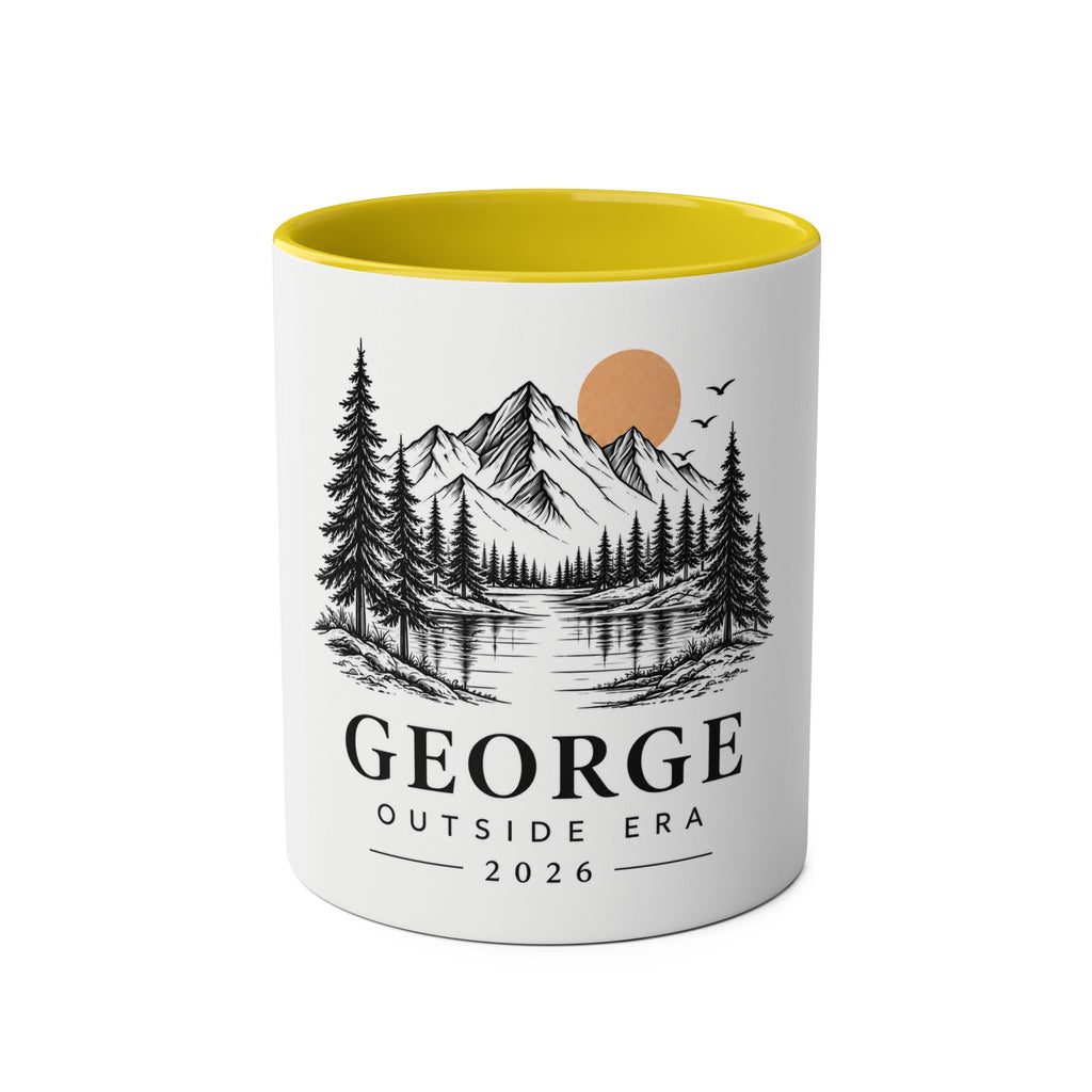 Personalised Mountain Mug | Custom Name Gift for Hikers