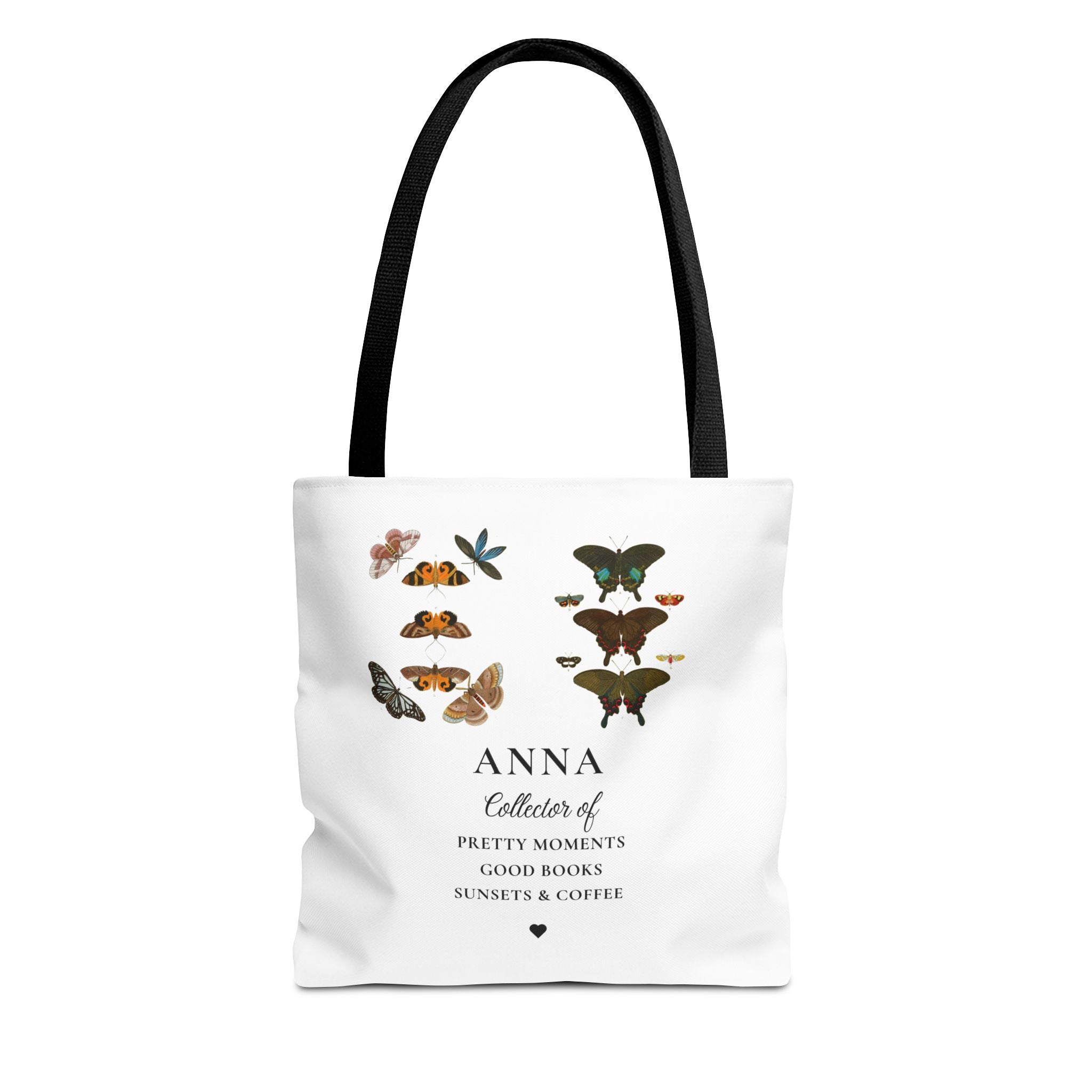 Personalized Butterfly Tote Bag — "Anna, Collector of Pretty Moments"