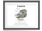 Personalised Coastal Name Art Framed Canvas Print with Quote - AlleyCrafters