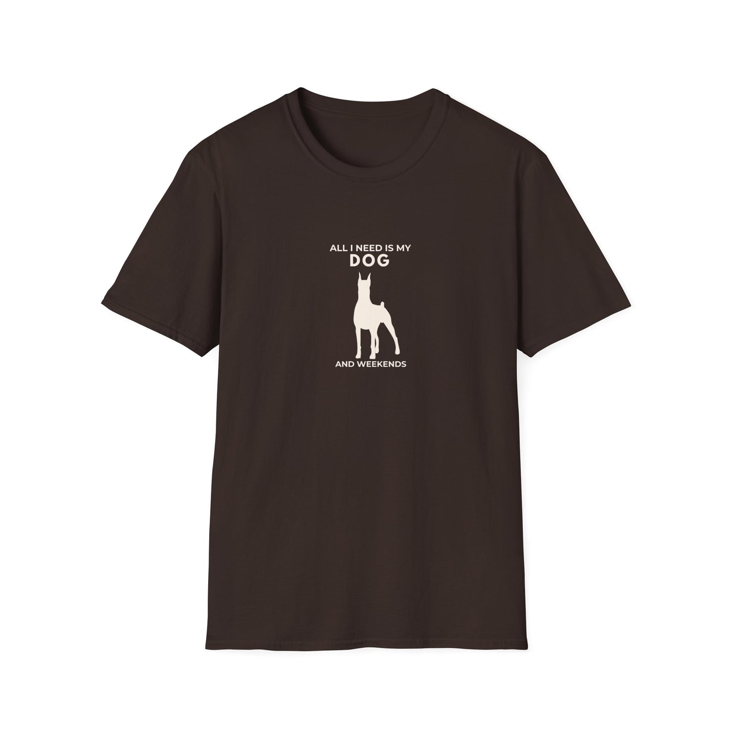Personalised Dog Lover T-Shirt — "All I Need Is My Dog and..." Custom Gift