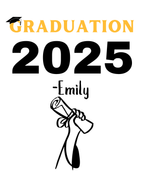 Graduation 2025 T-Shirt | Personalised Name Cap & Gown Grad Tee Gift