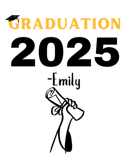 Graduation 2025 T-Shirt | Personalised Name Cap & Gown Grad Tee Gift