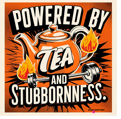 Powered by Tea and Stubbornness Mug