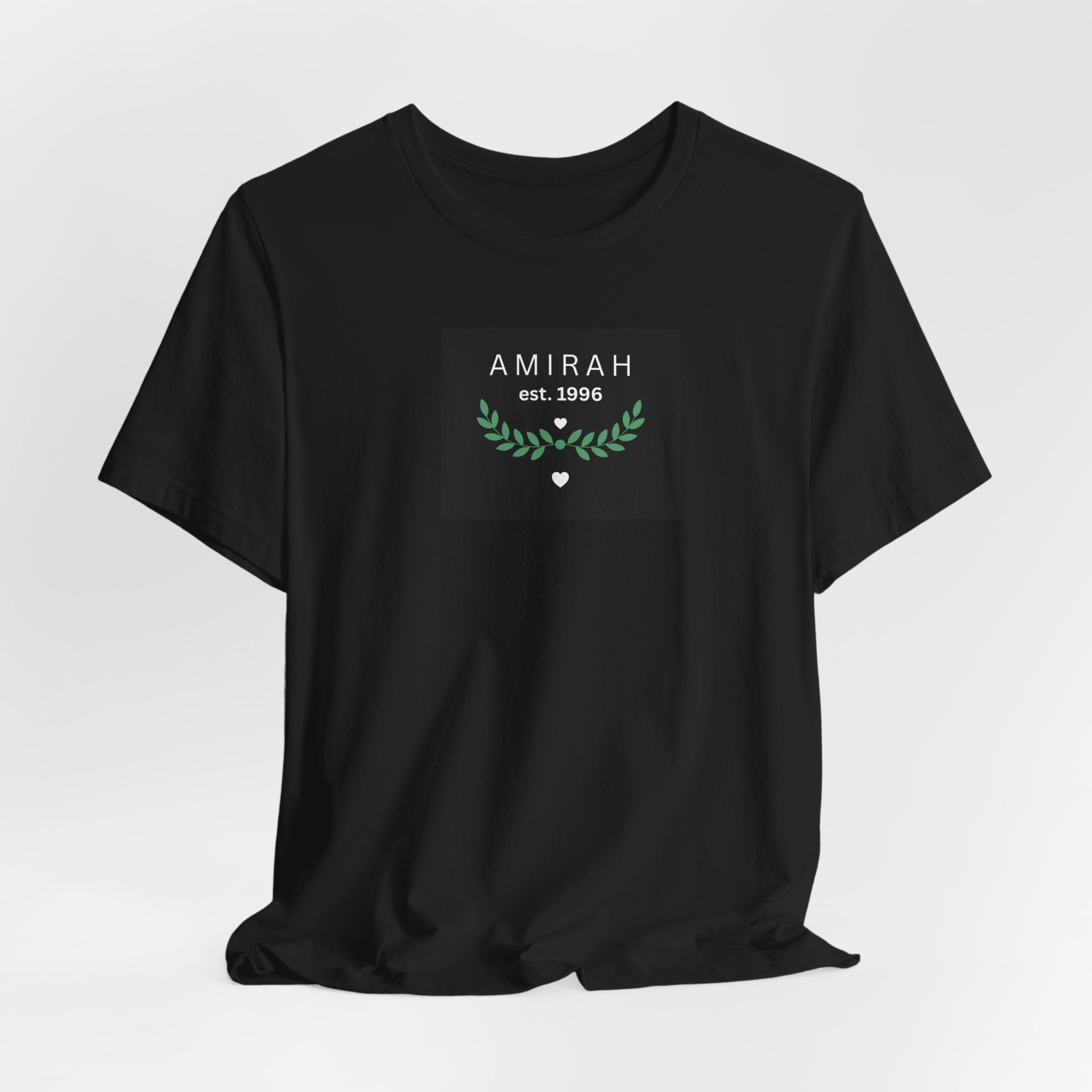 Personalised Name T-Shirt with Est Year | Custom Floral Monogram Tee