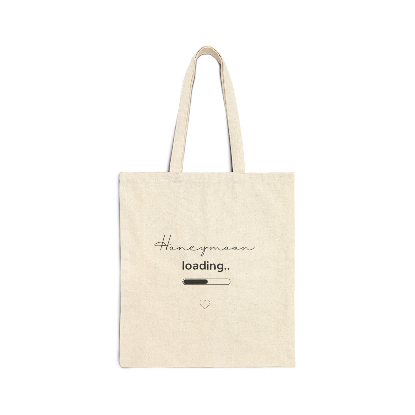 Honeymoon Loading.. Canvas Tote Bag — Bride-to-Be & Newlywed Gift
