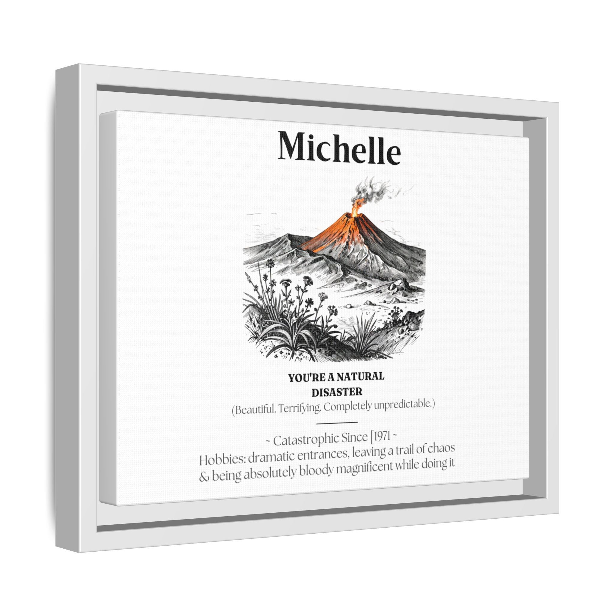 Personalised Matte Canvas Print — Funny Name Definition Framed Wall Art - AlleyCrafters