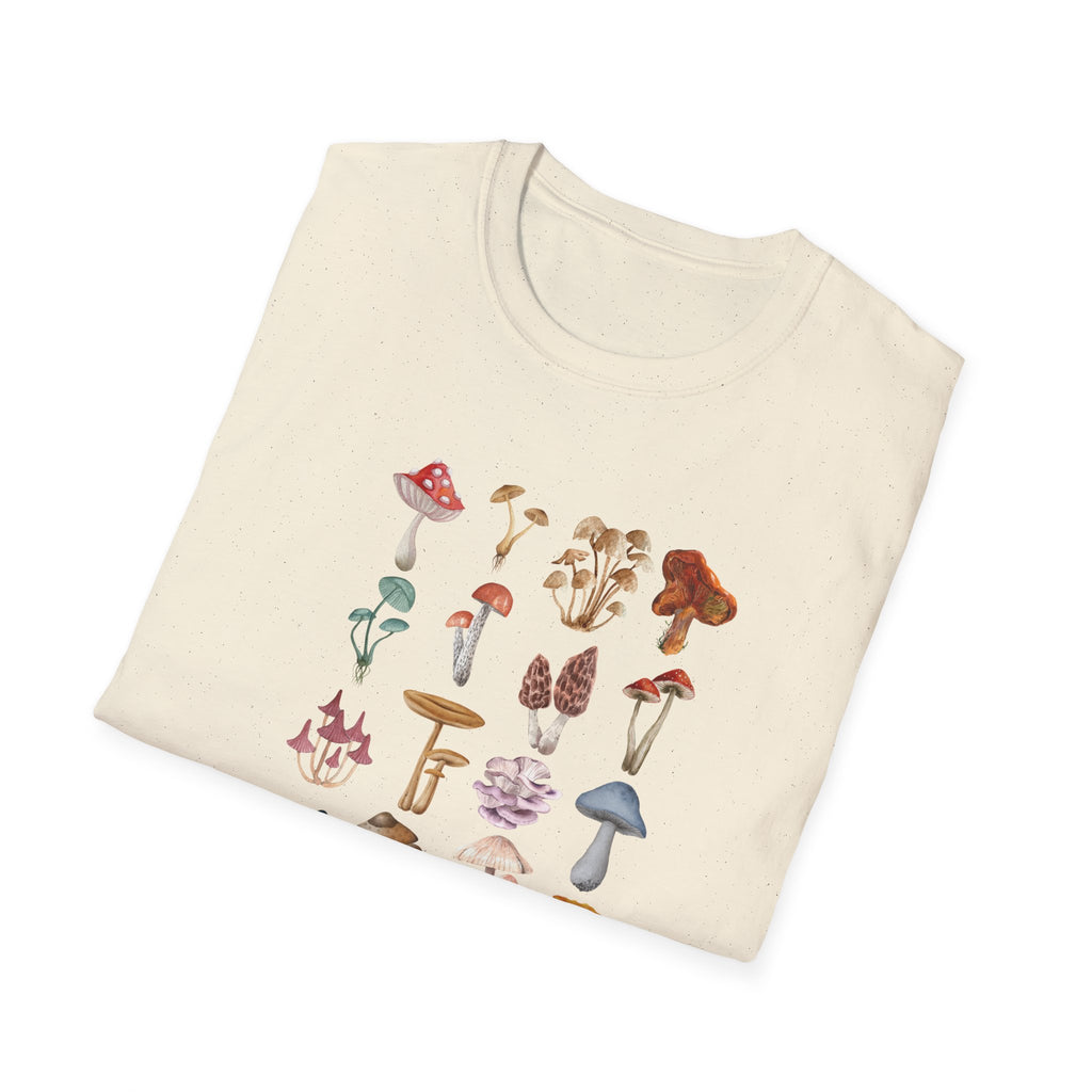 Mushroom T-Shirt – Vintage Botanical Fungi Print - #AlleyCrafters