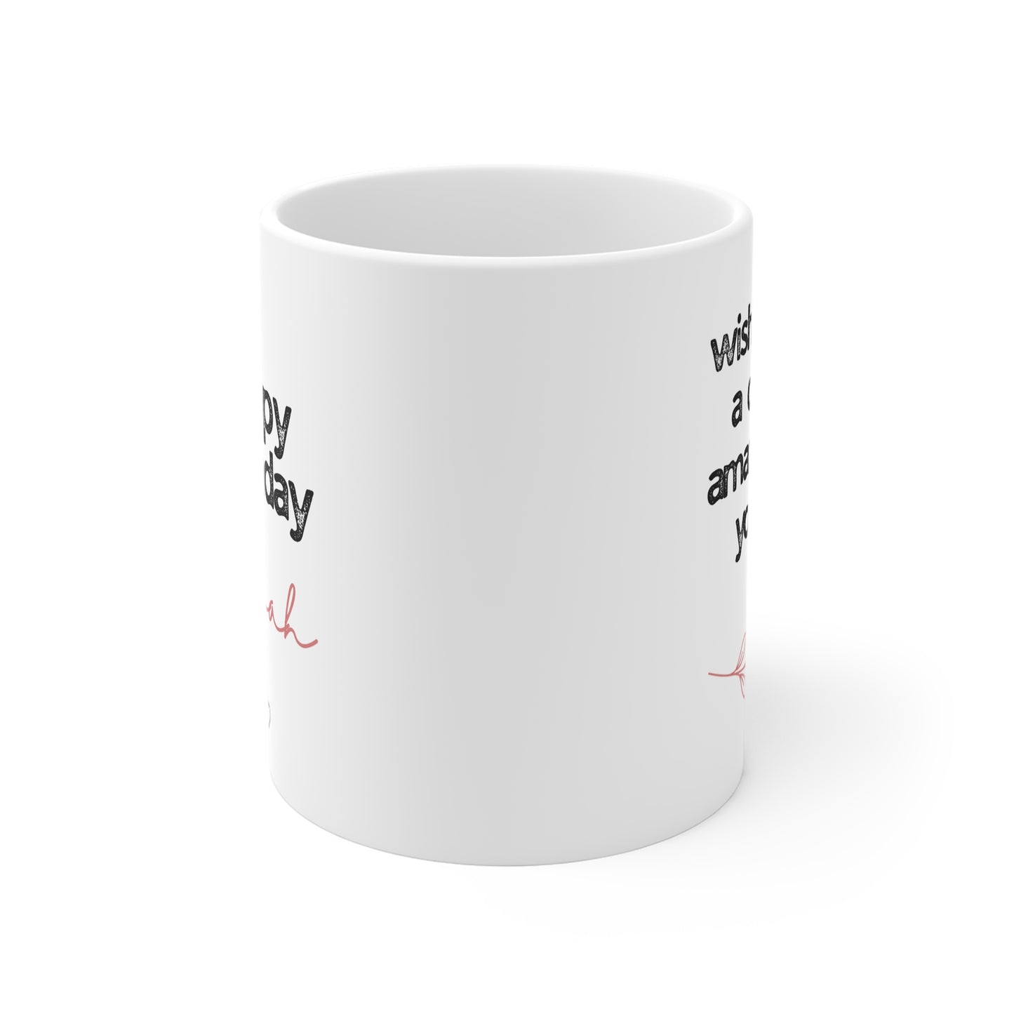 Personalised Happy Birthday Mug with Any Name – Ceramic Coffee Cup Gift for Her