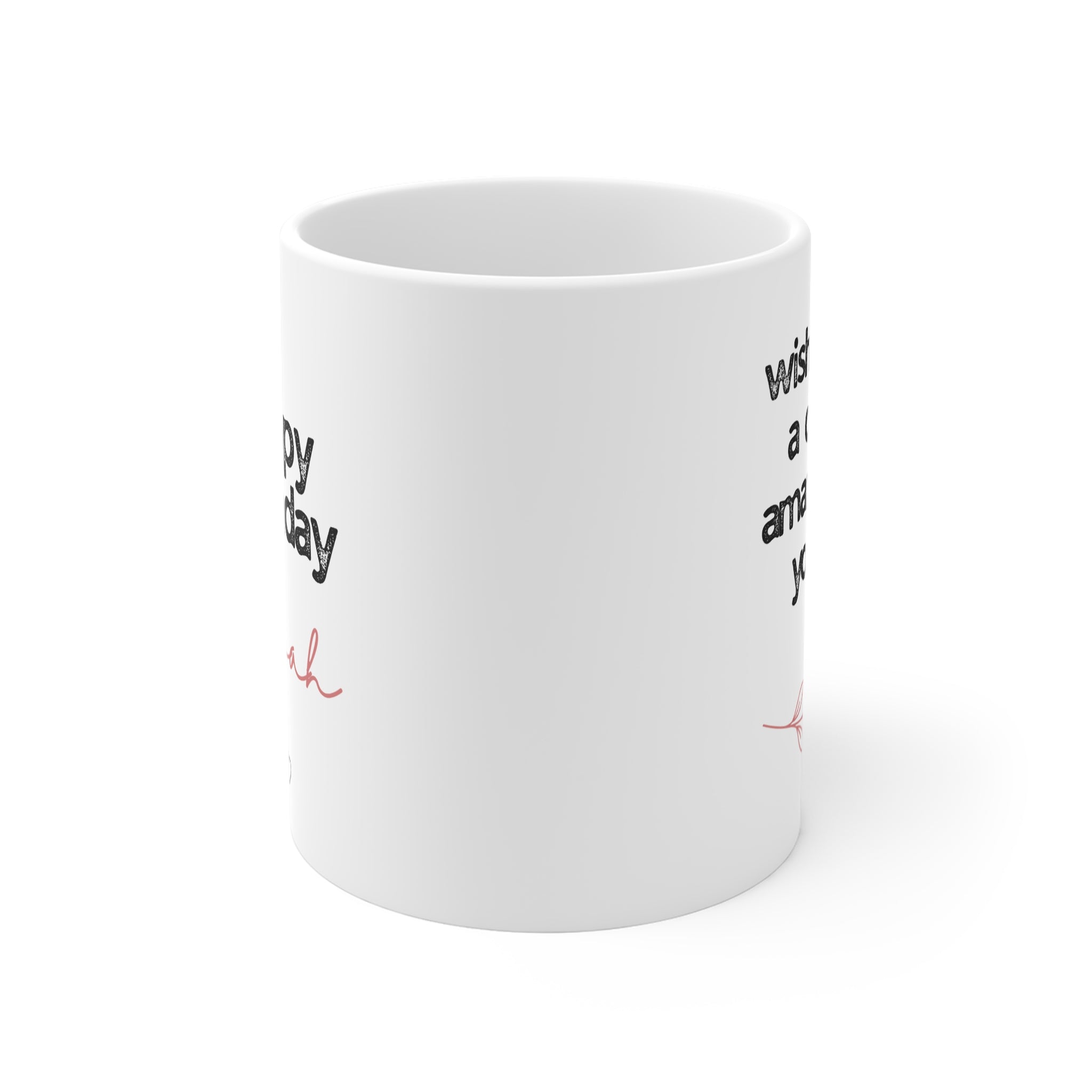 Personalised Happy Birthday Mug with Any Name – Ceramic Coffee Cup Gift for Her
