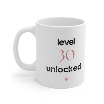 Personalised Level Unlocked Birthday Mug – Any Age | Ceramic Gift