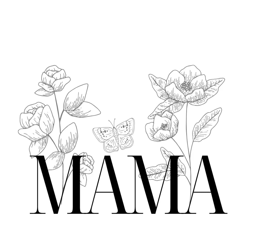 Personalised Floral Mug | Custom Name & Year Ceramic Coffee Cup | Mama, Nana, Grandma Gift - AlleyCrafters