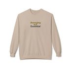 Sand sweatshirt, crew neck with centered “Annoying but Essential” slogan print