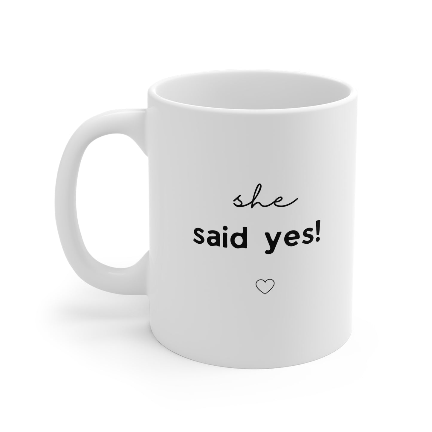 She Said Yes! Mug — Engagement Announcement Coffee Cup