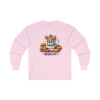 Long Sleeve Tee - Keep Calm Have a Biscuit Design - Alley Crafters