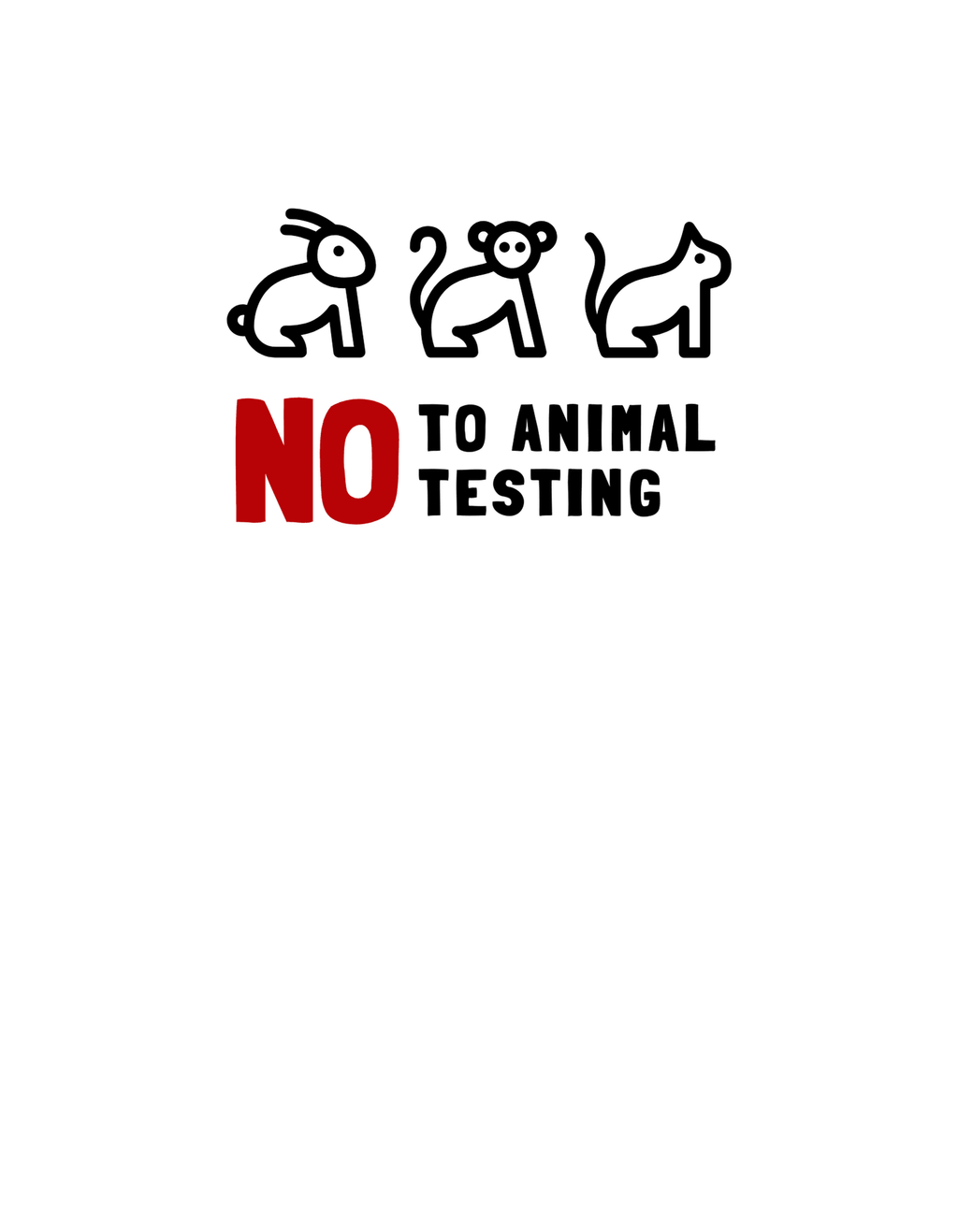 No to Animal Testing Sweatshirt | Cruelty-Free Statement Jumper - AlleyCrafters