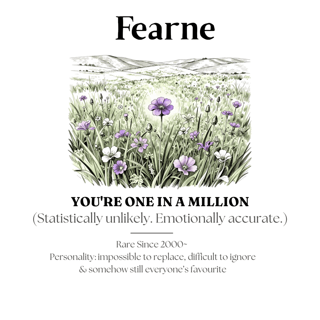 Personalised Wildflower Name Canvas Print — You're One in a Million - AlleyCrafters