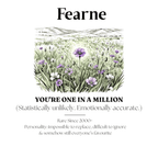 Personalised Wildflower Name Canvas Print — You're One in a Million - AlleyCrafters