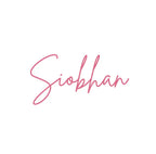 Pink cursive name Siophan printed on a white mug.