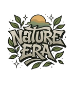 Hoodie logo graphic reading Nature Era with leaf accents