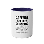 Personalised Climbing Mug – Caffeine Before Climbing